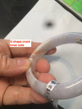 Load image into Gallery viewer, 54mm 100% natural type A certified light green/purple/red jadeite jade bangle AM2-1588