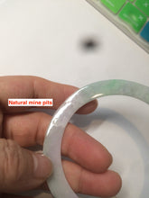 Load image into Gallery viewer, 57.5mm certified Type A 100% Natural sunny green/purple thin flat style Jadeite jade bangle AR19-4577
