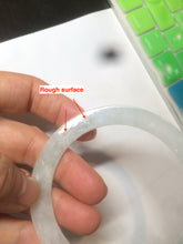 Load image into Gallery viewer, 57mm certified Type A 100% Natural sunny green/purple flat style Jadeite jade bangle N110