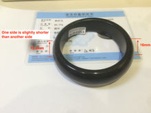 Load image into Gallery viewer, 52-56mm certified 100% Natural dark green/black nephrite Jade bangle group AH53