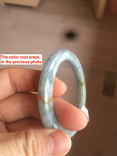 Load image into Gallery viewer, 50.7mm Certified Type A 100% Natural green/blue/yellow snowy Jadeite Jade bangle AJ37-5271