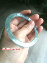 Load image into Gallery viewer, 58.1mm Certified Type A 100% Natural green/blue/gray/yellow super thin style Guatemala Jadeite bangle M51-7049