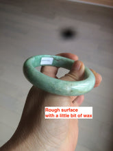 Load image into Gallery viewer, 56.4mm certified Type A 100% Natural sunny green Jadeite Jade bangle U125-2485