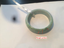 Load image into Gallery viewer, 55.4mm type A 100% Natural green Jadeite Jade bangle E67