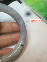 Load image into Gallery viewer, 54.8mm certified 100% Natural green/purple/gray Jadeite + albite Jade bangle AM34-1536