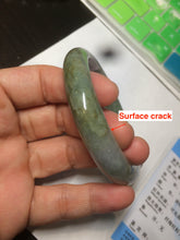 Load image into Gallery viewer, 56.7mm certified 100% natural type A green/yellow jadeite jade bangle AC67-2737