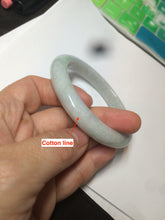 Load image into Gallery viewer, 56.9mm 100% natural Type A light green white jadeite jade bangle AD86-1030