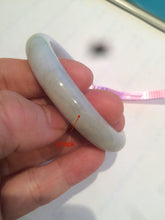 Load image into Gallery viewer, 53.3mm 100% natural Type A light yellow/green/purple/white jadeite jade bangle L70