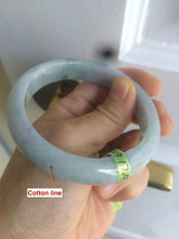 Load image into Gallery viewer, 57mm certificated Type A 100% Natural light green Jadeite Jade bangle L88-1110