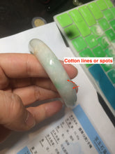 Load image into Gallery viewer, 54.7mm 100% natural Type A sunny green/brown/white jadeite jade bangle AF72-3316