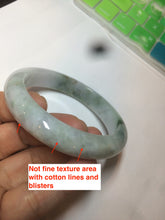 Load image into Gallery viewer, 56.7mm certified 100% natural type A light green jadeite jade bangle C59-0457