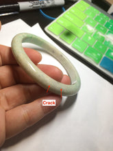 Load image into Gallery viewer, 59.5mm Certified Type A 100% Natural sunny green/yellow Jadeite Jade bangle D53-2599