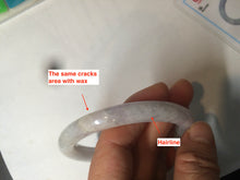 Load image into Gallery viewer, 55.7mm certified 100% natural green/white/purple/yellow(FU LU SHOU) round cut jadeite jade bangle U94-8994