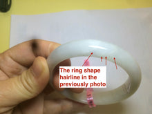 Load image into Gallery viewer, 55.9mm Certified Type A 100% Natural white Jadeite Jade bangle Q11-6212