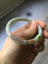 Load image into Gallery viewer, 54.6mm Type A 100% Natural white/green/red Jadeite Jade bangle N76