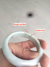 Load image into Gallery viewer, 56.3mm certified 100% natural Type A light green/white jadeite jade bangle AR65-7520