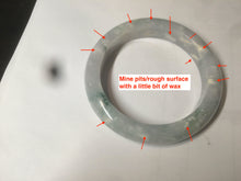 Load image into Gallery viewer, 55.6mm Certified type A 100% Natural light green/purple Jadeite bangle AF6-6117