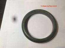 Load image into Gallery viewer, 59mm 100% Natural dark green/black nephrite Jade(碧玉) bangle HF16