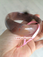 Load image into Gallery viewer, 56.8mm 100% natural red/purple/violet Quartzite (Shetaicui jade) bangle Y12
