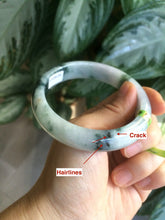 Load image into Gallery viewer, 58.8mm Certified Type A 100% Natural light green/purple jadeite jade bangle Q98-1403