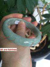 Load image into Gallery viewer, Certifed 58.9mm 100% natural Type A bean green jadeite jade bangle Z42-0722