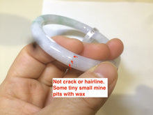 Load image into Gallery viewer, 57.8mm certified 100% natural light green/purple/orange (福禄寿) round cut jadeite jade bangle M74-3054