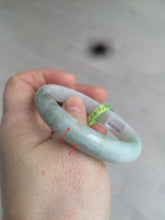 Load image into Gallery viewer, 51mm Certified Type A 100% Natural sunny green/black oval Jadeite Jade bangle AJ9-5097