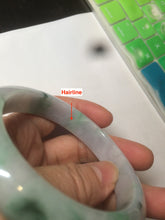 Load image into Gallery viewer, 57mm certified 100% natural Type A green/purple jadeite jade bangle AF10-0623