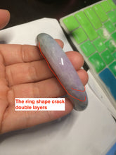 Load image into Gallery viewer, 54.5mm certified Type A 100% Natural green/purple/white jadeite jade bangle AB69-9790