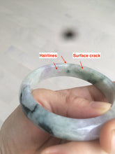 Load image into Gallery viewer, 56.5mm certified 100% natural Type A green purple jadeite jade bangle AM11-5607