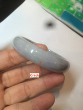 Load image into Gallery viewer, 54.2mm 100% natural type A certified light green/purple/red (FU LU SHOU, 福禄寿) jadeite jade bangle AM35-0063