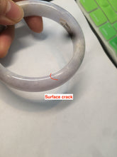 Load image into Gallery viewer, 54mm 100% natural type A certified light green/purple/red jadeite jade bangle AM2-1588