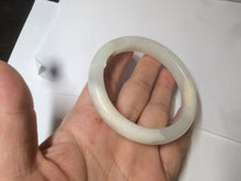 Load image into Gallery viewer, 54.4mm certified 100% Natural white/beige nephrite Jade bangle HE48-7870