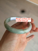 Load image into Gallery viewer, 49mm Type A 100% Natural light green/brown oval Jadeite Jade bangle AM63-6629