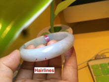 Load image into Gallery viewer, 53mm 100% natural Type A light yellow/green/white jadeite jade bangle U5