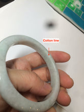 Load image into Gallery viewer, 56.9mm 100% natural Type A light green white jadeite jade bangle AD86-1030