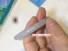 Load image into Gallery viewer, 57.3mm certified Type A 100% Natural black/white/purple (乌鸡翡翠) round cut Jadeite Jade bangle AK17-2610