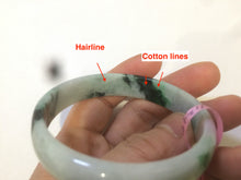 Load image into Gallery viewer, 52.5mm certified Type A 100% Natural green thin Jadeite Jade bangle AE17-6891