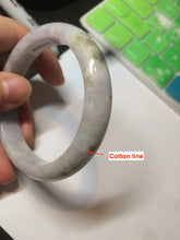 Load image into Gallery viewer, 53.8mm certified Type A 100% Natural light green/purple/brown Jadeite Jade bangle AT43-1650