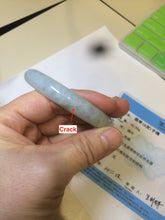 Load image into Gallery viewer, 53mm Certified Type A 100% Natural light green/purple Jadeite jade bangleZ90-2746