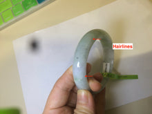 Load image into Gallery viewer, 54mm certified 100% natural type A green/white jadeite jade bangle AH29-4933