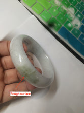 Load image into Gallery viewer, 55mm Certified type A 100% Natural green/white Jadeite bangle C77-7762