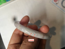 Load image into Gallery viewer, 55.7mm certified 100% natural green/white/purple/yellow(FU LU SHOU) round cut jadeite jade bangle U94-8994