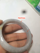 Load image into Gallery viewer, 58.3mm certified Type A 100% Natural green/white/super light purple Jadeite bangle AF70-9555