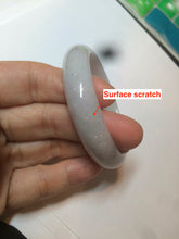 Load image into Gallery viewer, 50mm certificated Type A 100% Natural light green/white/purple Jadeite Jade bangle AM67