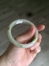 Load image into Gallery viewer, 54.7mm certified 100% natural type yellow/green jadeite jade bangle Z92-8520