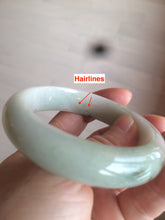 Load image into Gallery viewer, 54.7mm certified 100% natural type A light green/white/brown jadeite jade bangle X116-7753