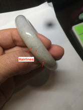 Load image into Gallery viewer, 55.5 mm Certified type A 100% Natural light purple/white/beige Jadeite bangle U117-6543