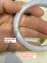 Load image into Gallery viewer, 54mm certifed 100% natural certified white/light purple jadeite jade bangle AC43-5953