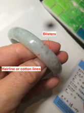 Load image into Gallery viewer, 54.5mm certified Type A 100% Natural green/purple/white jadeite jade bangle S50-7163